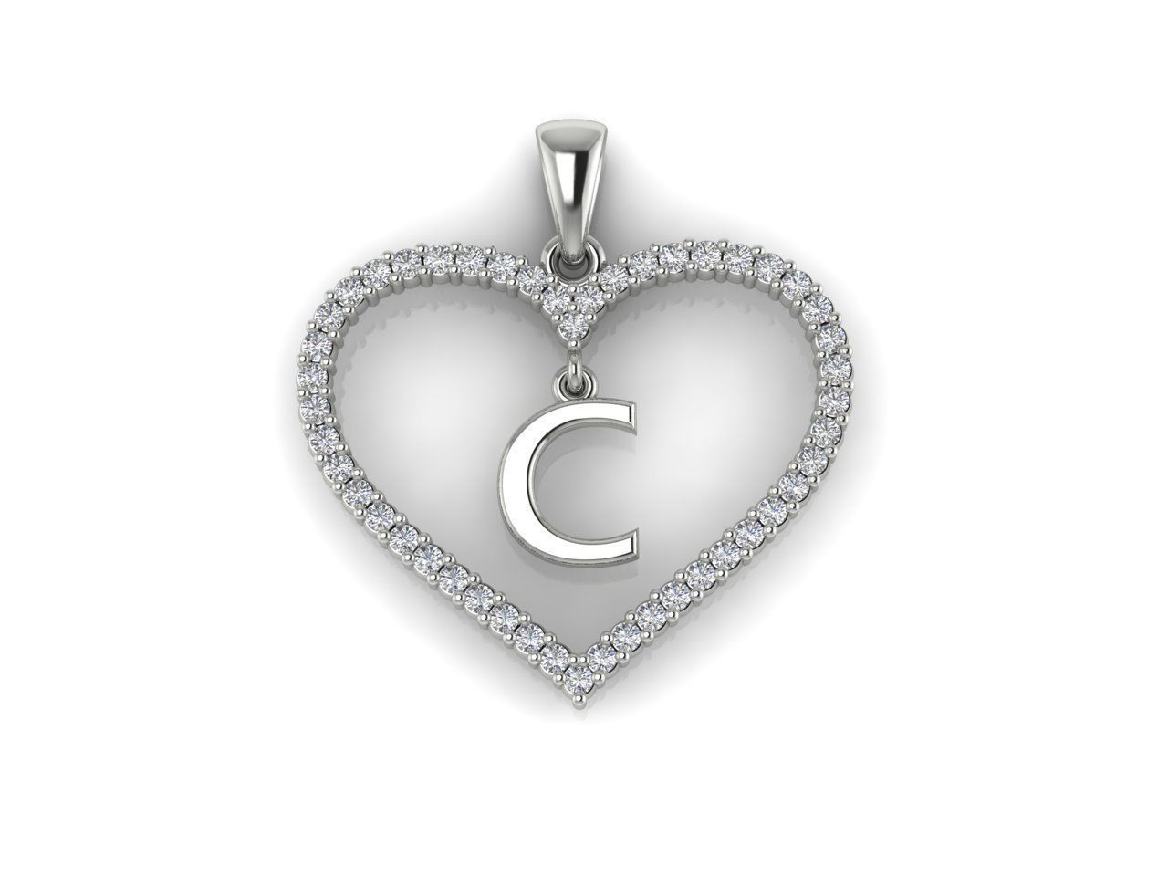 COLLANA CUORE CON LETTERA PERSONALIZZABILE