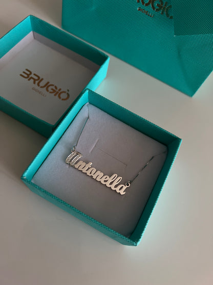 Collana personalizzabile con iniziale zirconata