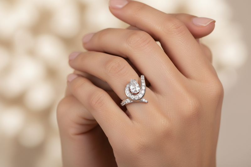 Anello Drop indossato