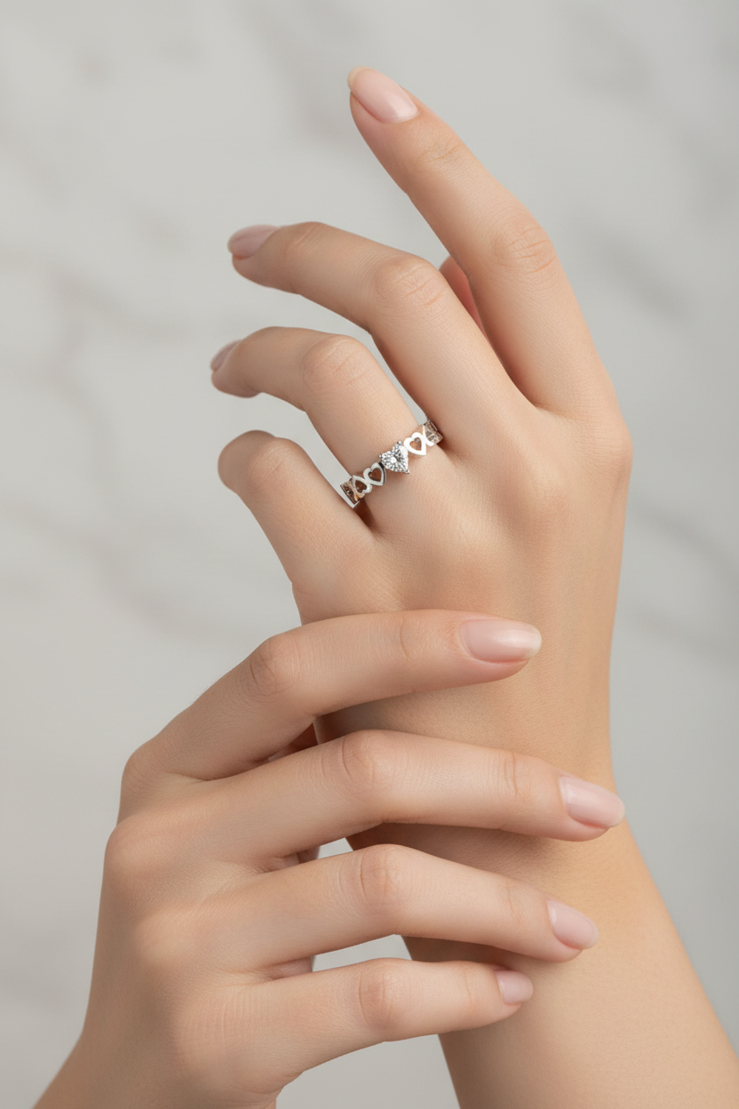 Anello Enlace Indossato - Dettagli Accurati