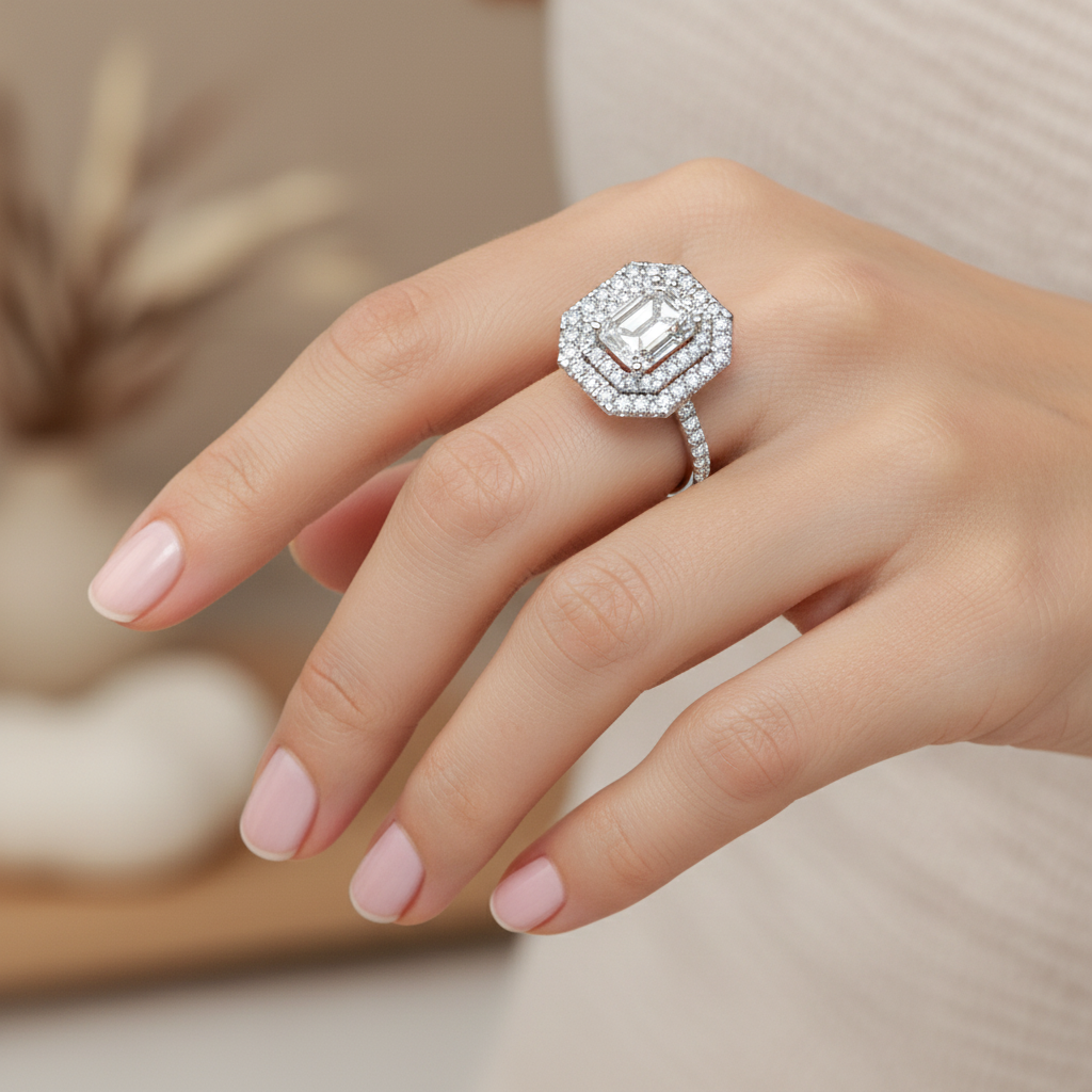 Anello Glacya indossato - proporzioni corrette