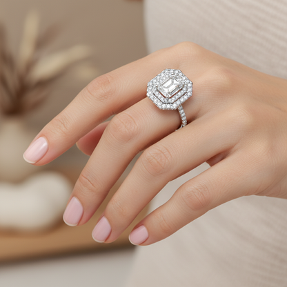 Anello Glacya indossato - proporzioni corrette