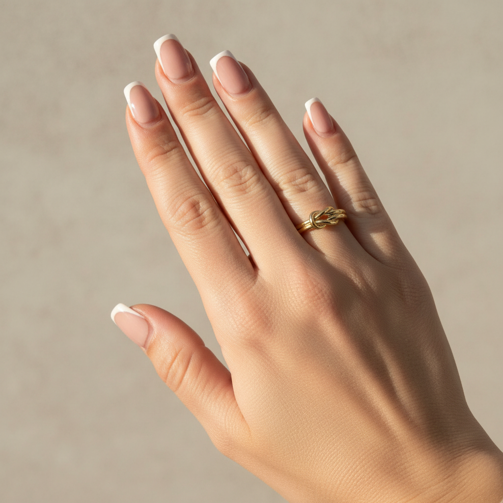 Anello indossato mano modella