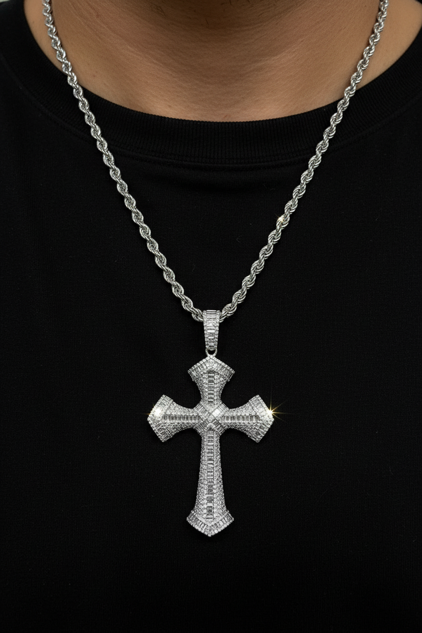 Collana con croce - massima brillantezza