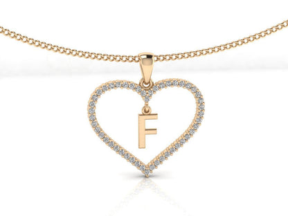 COLLANA CUORE CON LETTERA PERSONALIZZABILE