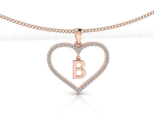 COLLANA CUORE CON LETTERA PERSONALIZZABILE